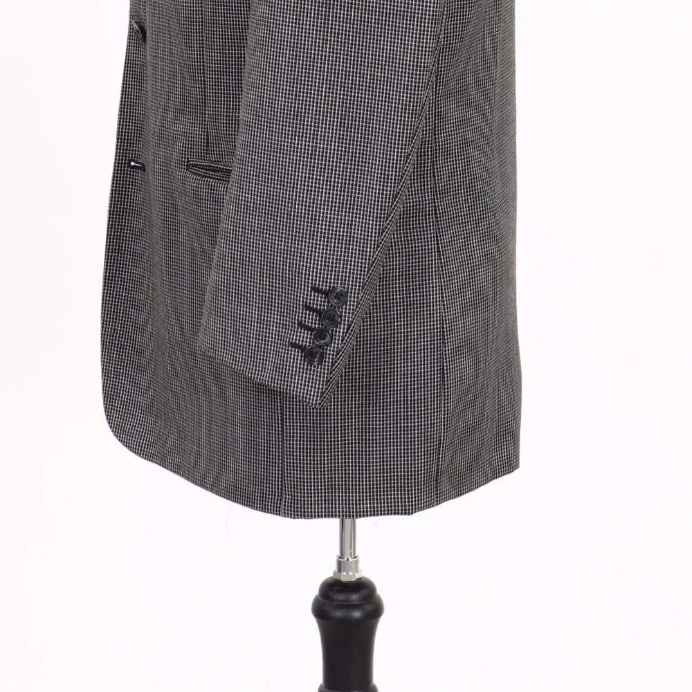 Tom James 44R Brown Check 3-Button Sport Coat Blazer Jacket B323